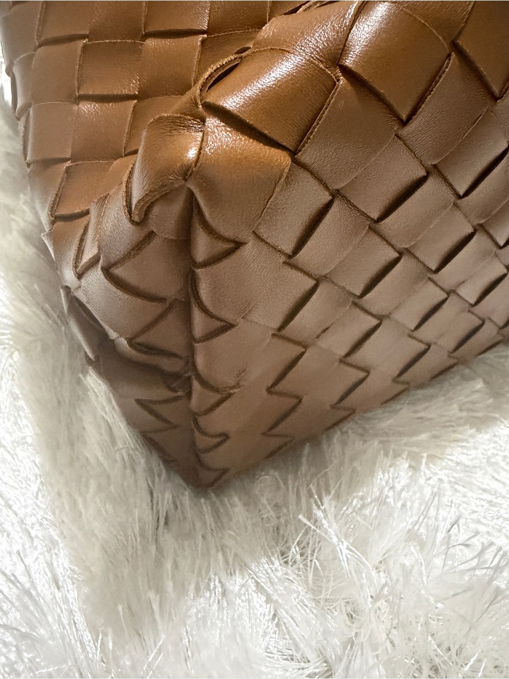 Bottega Veneta Cognac Intrecciato Leather Andiamo Medium - Picture 7 of 14